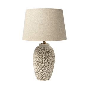 Homeroots 26" Beige Lamp Base Led With Champagne Shade   392246