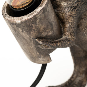 Homeroots 11" Brown Lamp Base Led With Clear Shade   392247