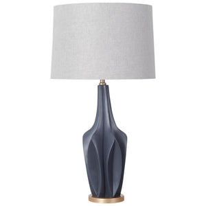Homeroots Sculptural Slate Blue Table Lamp   392249