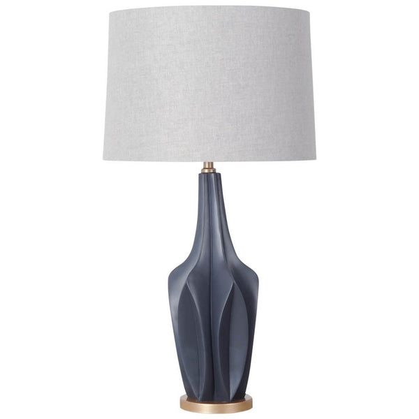 Homeroots Sculptural Slate Blue Table Lamp   392249