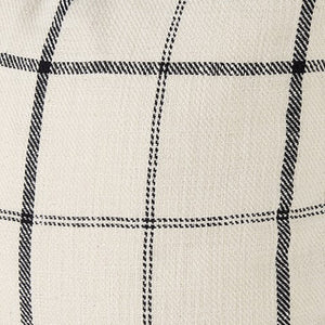 Homeroots 1" Beige And Black Linen Pillow Cover   392281
