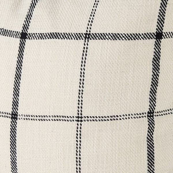 Homeroots 1" Beige And Black Linen Pillow Cover   392281