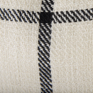 Homeroots 1" Beige And Black Linen Pillow Cover   392281