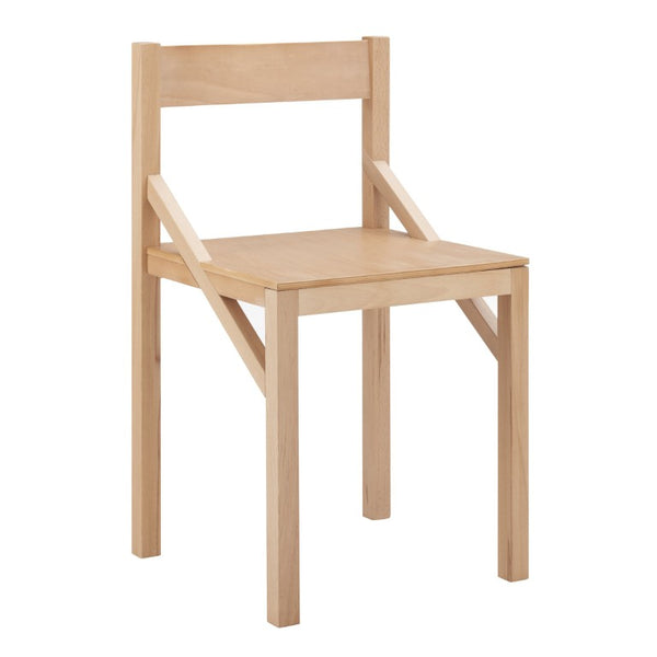 EuroStyle Kelda Beech Wood Side Chair with Curved Back for Dining Living or Bedroom Use 39230-NAT