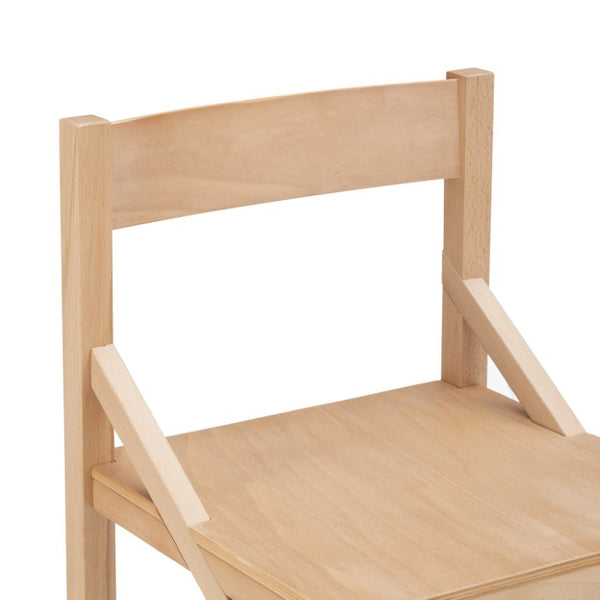 EuroStyle Kelda Beech Wood Side Chair with Curved Back for Dining Living or Bedroom Use 39230-NAT