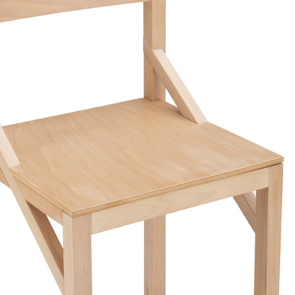 EuroStyle Kelda Beech Wood Side Chair with Curved Back for Dining Living or Bedroom Use 39230-NAT