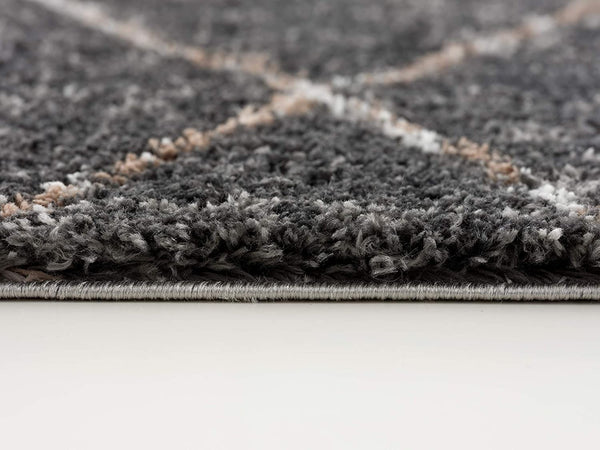 Homeroots 8' X 11' Gray Modern Distressed Lines Area Rug  Polyester 392345