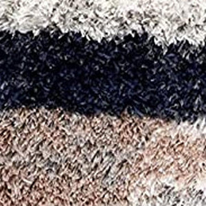 HomeRoots 5' Gray and Black Eclectic Strokes Area Rug - Modern Abstract Design for Stylish, Low-Maintenance Spaces 7' X 9' 392354