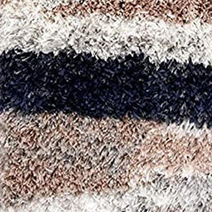 HomeRoots 5' Gray and Black Eclectic Strokes Area Rug - Modern Abstract Design for Stylish, Low-Maintenance Spaces 7' X 9' 392354
