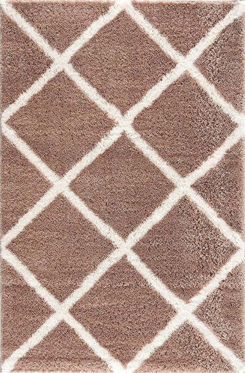 HomeRoots 5' Beige Geometric Area Rug - Modern Turkish Craftsmanship for Stylish, High-Traffic Spaces 7' X 9' 392359