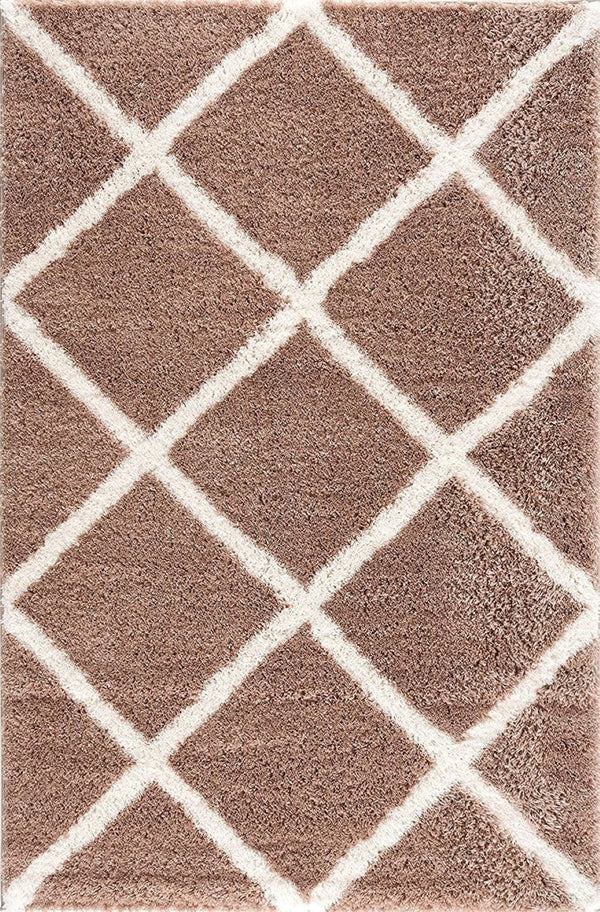 HomeRoots 5' Beige Geometric Area Rug - Modern Turkish Craftsmanship for Stylish, High-Traffic Spaces 8' X 11' 392360