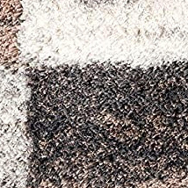 HomeRoots 5' Beige Modern Blocks Area Rug - Stylish Abstract Design, Plush Comfort for Any Room Décor 5' X 8' 392363