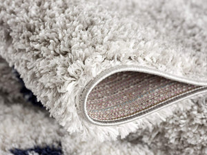 Homeroots 8' X 11' Gray And Navy Boho Chic Area Rug  Polyester 392375