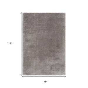 HomeRoots 5' Luxurious Ivory Modern Shag Area Rug - Soft, Durable, and Stylish for Any Home Decor Theme 7' X 9' 392384