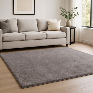 HomeRoots 5' Luxurious Ivory Modern Shag Area Rug - Soft, Durable, and Stylish for Any Home Decor Theme 7' X 9' 392384