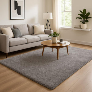 HomeRoots 5' Luxurious Ivory Modern Shag Area Rug - Soft, Durable, and Stylish for Any Home Decor Theme 8' X 11' 392385