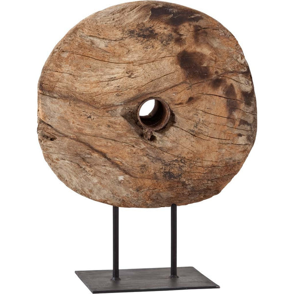 Homeroots 26" Brown Tabletop Sculpture  Manufactured Wood 392388