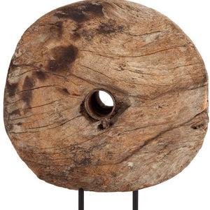 Homeroots 26" Brown Tabletop Sculpture  Manufactured Wood 392388