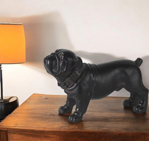 Homeroots 8" Black Polyresin Dog Tabletop Sculpture - Stylish Home Décor, Perfect For Pet Lovers & Accents!  Polyresin 392392
