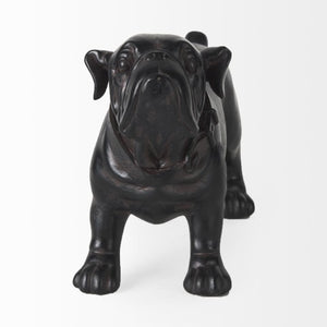 Homeroots 8" Black Polyresin Dog Tabletop Sculpture - Stylish Home Décor, Perfect For Pet Lovers & Accents!  Polyresin 392392