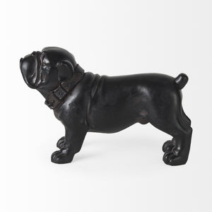 Homeroots 8" Black Polyresin Dog Tabletop Sculpture - Stylish Home Décor, Perfect For Pet Lovers & Accents!  Polyresin 392392