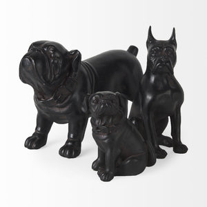 Homeroots 8" Black Polyresin Dog Tabletop Sculpture - Stylish Home Décor, Perfect For Pet Lovers & Accents!  Polyresin 392392
