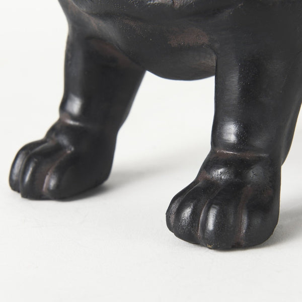 Homeroots 8" Black Polyresin Dog Tabletop Sculpture - Stylish Home Décor, Perfect For Pet Lovers & Accents!  Polyresin 392392
