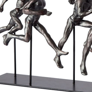 Homeroots Black Resin Sprinters Sculpture  Metal 392399