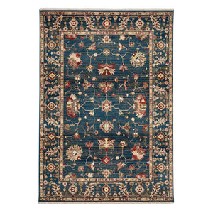 Capel Rugs Landis-keshan Vintage-modern Area Rug Collection - Distressed Design For Timeless Elegance Cerulean Blue, Multi,Colored 100% Olefin 3924rs03030410467
