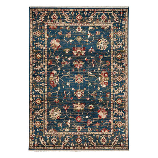 Capel Rugs Landis-keshan Vintage-modern Area Rug Collection - Distressed Design For Timeless Elegance Cerulean Blue, Multi,Colored 100% Olefin 3924rs03030410467