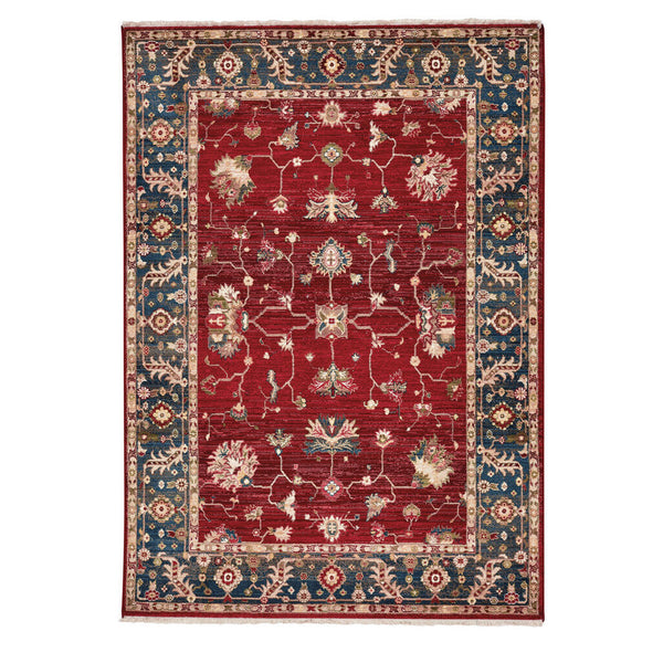 Capel Rugs Landis-keshan Vintage-modern Area Rug Collection - Distressed Design For Timeless Elegance Crimson Navy, Blue 100% Olefin 3924rs08001000560