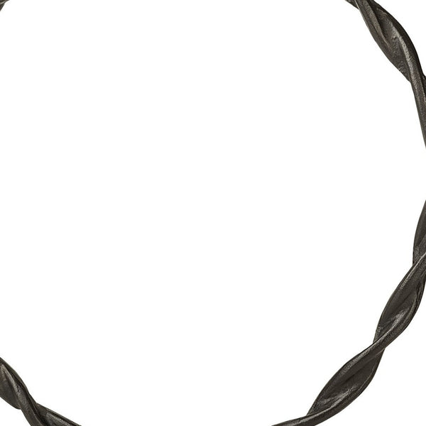 Homeroots Black Metal Braided Sculpture  Metal 392413
