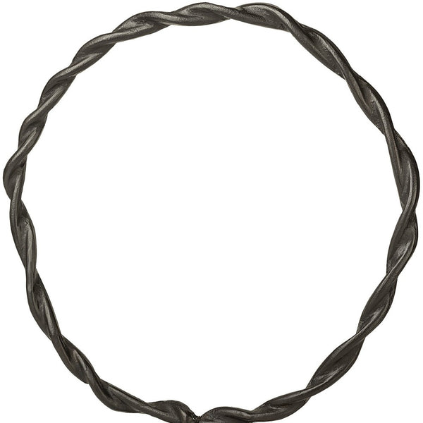 Homeroots Black Metal Braided Sculpture  Metal 392413