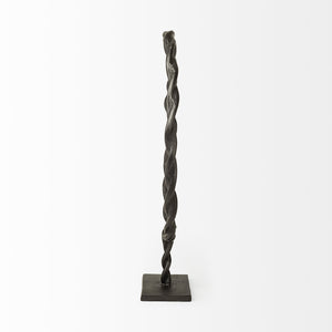 Homeroots Black Metal Braided Sculpture  Metal 392413