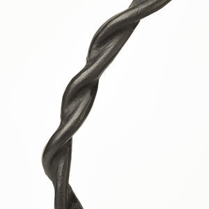 Homeroots Black Metal Braided Sculpture  Metal 392413