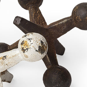 Homeroots Set Of Three Iron Jack Sculptures  Glass 392418