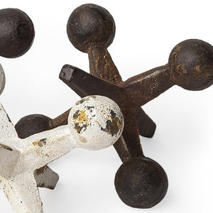 Homeroots Set Of Three Iron Jack Sculptures  Glass 392418