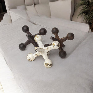 HomeRoots Set of Three Iron Jack Sculptures - Playful Contemporary Decor for Home, Gifts, and Vignettes 392418