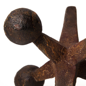 Homeroots Set Of Three Iron Jack Sculptures  Glass 392418