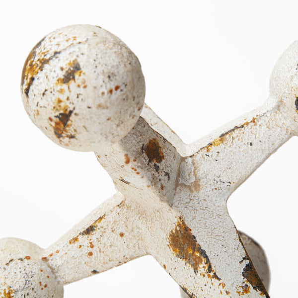 Homeroots Set Of Three Iron Jack Sculptures  Glass 392418