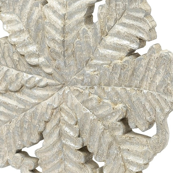 Homeroots Petite Wood And Metal Floral Decor Piece  Manufactured Wood 392424