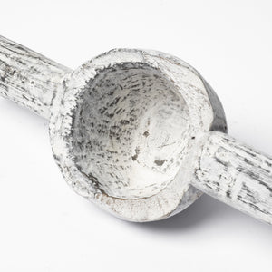 Homeroots Set Of Three 3" White Solid Wood Tabletop Sculpture  Solid Wood 392428