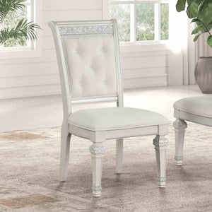 English Elm Traditional Elegant 2pc Arm Chair Set with Upholstered Seats, Ornate Corbels, Solid Rubberwood Finish Ivory 44 L x 23 W x 17 H B2741P407592