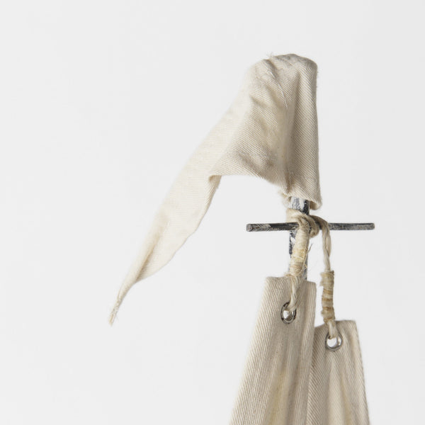 Homeroots 32" Brown Wood And Fabric Sailboat Tabletop Sculpture  Wood,Fabric 392432