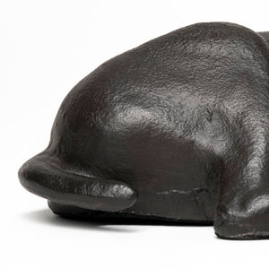 Homeroots Black Metal Labrador Dog Sculpture  Polyresin 392436