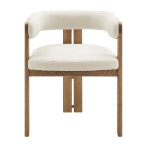 EuroStyle Blixa Solid Oak Accent Chair with Beige Upholstery for Modern Living Spaces Natural/Beige 39244-NAT