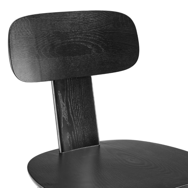 Eurostyle Bastian Side Chair - Matte Black Elegance For Dining, Home Office, Or Chic Accent Seating Solutions Matte Black Ash Wood 39248-blk