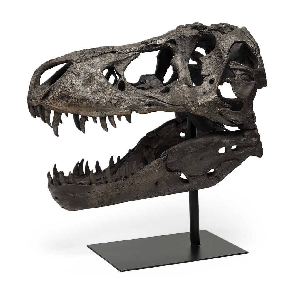 Homeroots Authentic Replica T Rex Skull Sculpture  Polyresin 392483