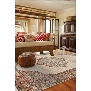 Capel Rugs Landis-kirman Vintage-modern Area Rug Collection: Timeless Designs With Easy-care Olefin Fiber Ivory, Red 100% Olefin 3925ns02060800638