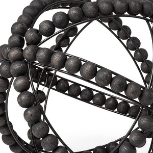 Homeroots 12" Black Polyresin Tabletop Sculpture  Polyresin 392510